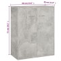 Betongraues Sperrholz-Sideboard 60x30x75 cm von vidaXL, Sideboards - Ref: Foro24-800733, Preis: 55,01 €, Rabatt: %