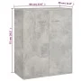 Concrete gray plywood sideboard 60x30x75 cm by vidaXL, Sideboards - Ref: Foro24-800733, Price: 54,12 €, Discount: %