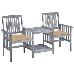 Gartenstühle mit Tisch und Kissen aus massivem Akazienholz von , Gartensets - Ref: Foro24-3061320, Preis: 162,06 €, Rabatt: %