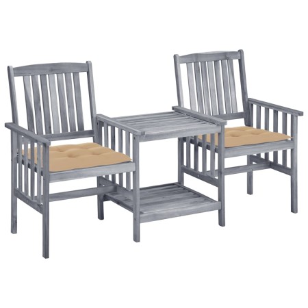 Gartenstühle mit Tisch und Kissen aus massivem Akazienholz von , Gartensets - Ref: Foro24-3061320, Preis: 163,65 €, Rabatt: %