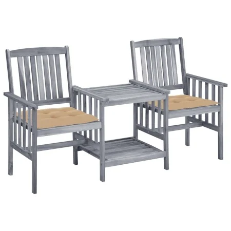 Sillas de jardín con mesita y cojines madera maciza acacia de , Conjuntos de jardín - Ref: Foro24-3061320, Precio: 162,03 €, ...