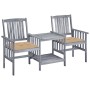 Gartenstühle mit Tisch und Kissen aus massivem Akazienholz von , Gartensets - Ref: Foro24-3061320, Preis: 163,65 €, Rabatt: %