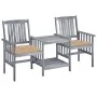 Sillas de jardín con mesita y cojines madera maciza acacia de , Conjuntos de jardín - Ref: Foro24-3061320, Precio: 162,03 €, ...
