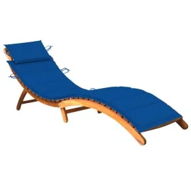 Garden lounger with solid acacia wood cushion by , Loungers - Ref: Foro24-3061582, Price: 174,20 €, Discount: %