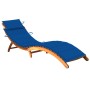 Tumbona de jardín con cojín madera maciza de acacia de , Tumbonas - Ref: Foro24-3061582, Precio: 173,54 €