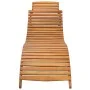 Garden lounger with solid acacia wood cushion by , Loungers - Ref: Foro24-3061577, Price: 178,84 €, Discount: %