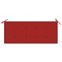 Bank aus massivem Teakholz Batavia mit rotem Kissen 120 cm von , Gartenbänke - Ref: Foro24-3062160, Preis: 212,52 €, Rabatt: %