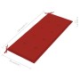 Banco Batavia madera maciza de teca con cojín rojo 120 cm de , Bancos de jardín - Ref: Foro24-3062160, Precio: 212,52 €, Desc...