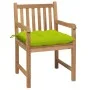 Sillas de jardín 2 uds madera de teca y cojines verde brillante de , Sillas de jardín - Ref: Foro24-3062756, Precio: 301,04 €...