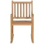 Schaukelstuhl aus massivem Teakholz mit beigem Kissen von , Gartenstühle - Ref: Foro24-3062775, Preis: 160,63 €, Rabatt: %
