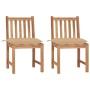 Garden chairs 2 units solid teak wood with cushions by , Garden chairs - Ref: Foro24-3062934, Price: 239,39 €, Discount: %