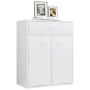Aparador de madera contrachapada blanco brillante 60x30x75 cm de vidaXL, Aparadores - Ref: Foro24-800717, Precio: 91,32 €, De...