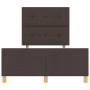 Estructura de cama con cabecera Marrón oscuro 120 x 200 cm tela