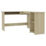 L-förmiger Schreibtisch aus Eichensperrholz, 120 x 140 x 75 cm von vidaXL, Schreibtische - Ref: Foro24-800750, Preis: 126,81 ...