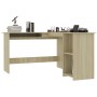 L-förmiger Schreibtisch aus Eichensperrholz, 120 x 140 x 75 cm von vidaXL, Schreibtische - Ref: Foro24-800750, Preis: 126,81 ...