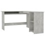 L-förmiger Schreibtisch Sperrholz grauer Beton 120x140x75 cm von vidaXL, Schreibtische - Ref: Foro24-800751, Preis: 111,57 €,...