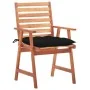 Sillas comedor de jardín 2 uds madera maciza acacia y cojines de , Sillas de jardín - Ref: Foro24-3064342, Precio: 162,60 €, ...