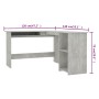 L-förmiger Schreibtisch Sperrholz grauer Beton 120x140x75 cm von vidaXL, Schreibtische - Ref: Foro24-800751, Preis: 111,57 €,...
