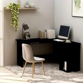 L-förmiger Schreibtisch aus schwarzem Sperrholz, 120 x 140 x 75 cm von vidaXL, Schreibtische - Ref: Foro24-800748, Preis: 118...