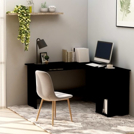 L-förmiger Schreibtisch aus schwarzem Sperrholz, 120 x 140 x 75 cm von vidaXL, Schreibtische - Ref: Foro24-800748, Preis: 124...