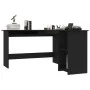 Escritorio forma de L madera contrachapada negro 120x140x75 cm de vidaXL, Escritorios - Ref: Foro24-800748, Precio: 118,52 €,...