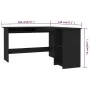 Escritorio forma de L madera contrachapada negro 120x140x75 cm de vidaXL, Escritorios - Ref: Foro24-800748, Precio: 118,52 €,...