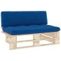 Central sofa made of pallets for impregnated pine wood garden by , Modular outdoor sofas - Ref: Foro24-3066538, Price: 112,06...