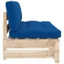 Central sofa made of pallets for impregnated pine wood garden by , Modular outdoor sofas - Ref: Foro24-3066538, Price: 112,06...