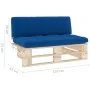 Central sofa made of pallets for impregnated pine wood garden by , Modular outdoor sofas - Ref: Foro24-3066538, Price: 112,06...