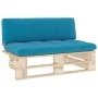 Central sofa made of pallets for impregnated pine wood garden by , Modular outdoor sofas - Ref: Foro24-3066533, Price: 116,39...