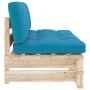 Central sofa made of pallets for impregnated pine wood garden by , Modular outdoor sofas - Ref: Foro24-3066533, Price: 116,39...