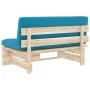 Central sofa made of pallets for impregnated pine wood garden by , Modular outdoor sofas - Ref: Foro24-3066533, Price: 116,39...
