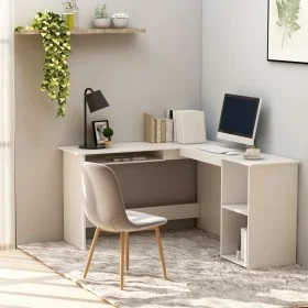 Escritorio forma de L madera contrachapada blanco 120x140x75 cm de vidaXL, Escritorios - Ref: Foro24-800747, Precio: 121,67 €...