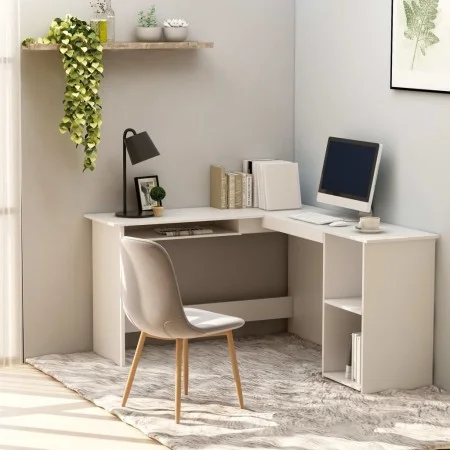 L-förmiger Schreibtisch Sperrholz weiß 120x140x75 cm von vidaXL, Schreibtische - Ref: Foro24-800747, Preis: 121,67 €, Rabatt: %