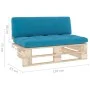 Central sofa made of pallets for impregnated pine wood garden by , Modular outdoor sofas - Ref: Foro24-3066533, Price: 116,39...