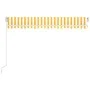 Manual retractable awning with yellow and white LED 400x300 cm by , Awnings - Ref: Foro24-3068903, Price: 357,01 €, Discount: %