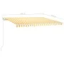Manual retractable awning with yellow and white LED 400x300 cm by , Awnings - Ref: Foro24-3068903, Price: 357,01 €, Discount: %