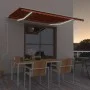 Toldo automático LED sensor de viento naranja marrón 400x350 cm de , Toldos - Ref: Foro24-3068995, Precio: 613,70 €, Descuent...