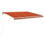 Automatic awning LED wind sensor orange brown 400x350 cm by , Awnings - Ref: Foro24-3068995, Price: 624,64 €, Discount: %