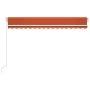 Automatic awning LED wind sensor orange brown 400x350 cm by , Awnings - Ref: Foro24-3068995, Price: 613,70 €, Discount: %