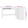 L-förmiger Schreibtisch Sperrholz weiß 120x140x75 cm von vidaXL, Schreibtische - Ref: Foro24-800747, Preis: 123,43 €, Rabatt: %