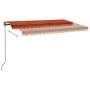 Manuell einziehbare Markise mit LED-Licht 400x350 cm orange und braun von , Markisen - Ref: Foro24-3069185, Preis: 440,67 €, ...