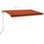 Manuell einziehbare Markise mit LED-Licht 400x350 cm orange und braun von , Markisen - Ref: Foro24-3069185, Preis: 440,67 €, ...