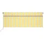 Manual retractable awning with blind and yellow white LED 4x3 m by , Awnings - Ref: Foro24-3069423, Price: 381,98 €, Discount: %