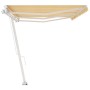 Gelb-weiße Markise mit manuell ausziehbarem Fuß, 600 x 300 cm von , Markisen - Ref: Foro24-3069598, Preis: 680,14 €, Rabatt: %