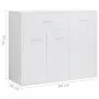 Hochglanzweißes Sperrholz-Sideboard 88x30x70 cm von vidaXL, Sideboards - Ref: Foro24-800681, Preis: 100,51 €, Rabatt: %