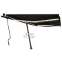 Toldo retráctil manual con LED gris antracita 400x300 cm de , Toldos - Ref: Foro24-3069744, Precio: 464,47 €, Descuento: %