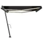 Manual retractable awning with LED anthracite gray 400x300 cm by , Awnings - Ref: Foro24-3069744, Price: 464,45 €, Discount: %