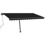 Manual retractable awning with LED anthracite gray 400x300 cm by , Awnings - Ref: Foro24-3069744, Price: 464,45 €, Discount: %