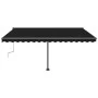 Manual retractable awning with LED anthracite gray 400x300 cm by , Awnings - Ref: Foro24-3069744, Price: 464,45 €, Discount: %